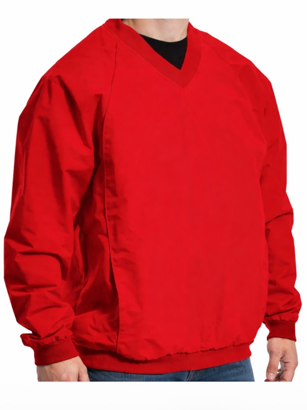 Destinations Red Pullover Jacket Windbreaker Coat with Budweiser Logo Sz XL